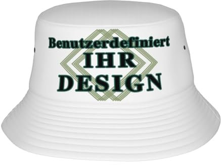 Xenorith Fischerhut personalisiert für Herren und Damen Selbst gestalten Sie Bucket Hat Ihren eigenen Fischerhut mit Foto Text oder Logo Sonnenhut Strandhut-Anglerhut Lustig für Outdoor und Reisen
