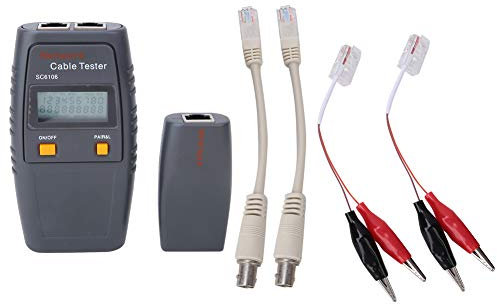 LAN Network Wire Cable Tester Electrical Line Finder LCD Display for Home Office Network Installation