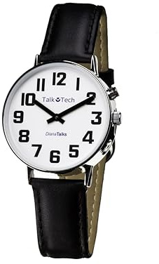 DianaTalks Prime Small. Ett talande armbandsur från Talk Tech. Utvecklad och designad i Sverige. Varje klocka innehåller 10 valbara språk. Välj mellan digital eller analog tidsåtergivning.
