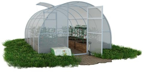 Gewächshaus 3x6 m mit 6 mm Hohlkammerplatten UV, 18 m² Tomatenhaus & Frühbeet, Stabiler Stahlrahmen 20x20, Wetter- & schneefest, einfacher Aufbau – E-szklarnia®