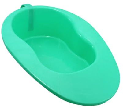 Homoyoyo Bettpfanne Urinal mit Griff für Bettpfannenurinal Schwangere Frauen und Bettlägerige Ältere Personen Kunststoff 36X28X10cm Grün Breite Sitzfläche Rampendesign Direkter Abfluss