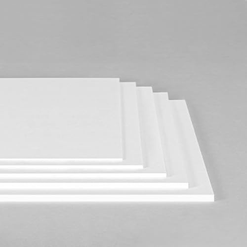 Weiße Pappe, 1 mm (740 g/m²), DIN A4 (210 x 297 mm), 10 Blatt, Holzpappe für Modellbau, Kaschieren & kreatives Basteln, naturweiss