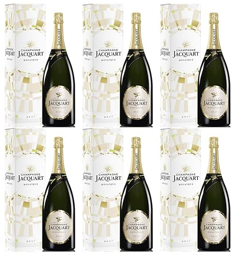 Jacquart Brut Mosaique avec étuis - Champagne - Lot de 6 bouteilles