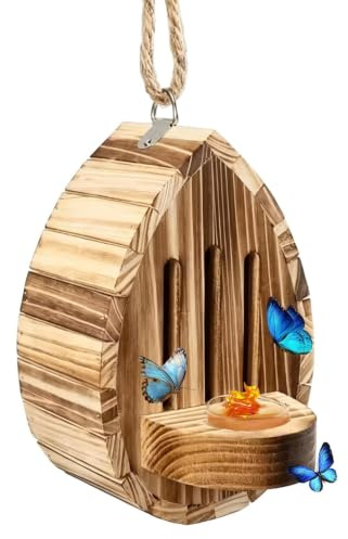 Maison À Papillons Extérieure, Habitat De Maison À Papillons Mural en Bois, | Maison d'habitat de papillon de jardin, pour cour, de prairie, Patio, balcon, porche de pelouse