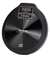 Aiwa Lettore CD Portatile PCP-850 (Nero) MP3 Ricaricabile Hyper Bass | Compatibile con CD, CD-R, CD-RW e file MP3. Batteria ricaricabile con autonomia fino a 8 ore.
