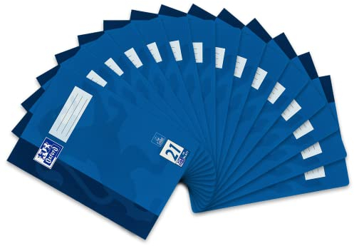 Oxford Schulheft A4, 16 Blatt, Lineatur 21, liniert, 15 Stück