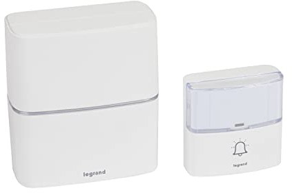 LEGRAND | Kit Carillon Et Sonnette Blanc, Sérénité, 30 Mélodies Dont MP3, Portée Radio 200m, Installation Sans Fil Facile