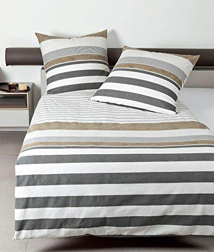 Janine Feinbiber Bettwäsche Davos 135x200 cm + 80x80 cm naturell