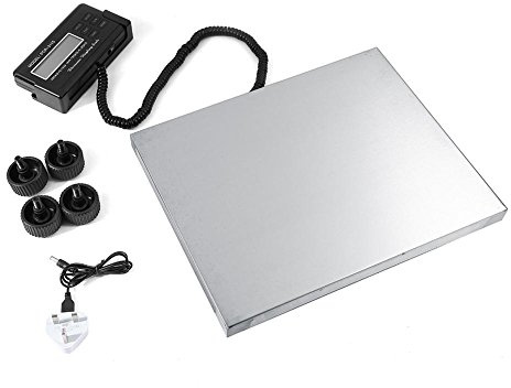 Postwaage, 300 kg, 660 lb x 0,1 lb Digitale Hochleistungspostpaket-Versandplattform-Briefwaage Wiegen Sie die große Plattform aus rostfreiem Stahl mit LCD-Display