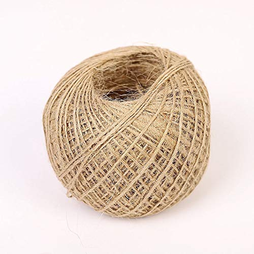 Spago 10m / 50m / 100m / 100m Natural Juta Twine Twine Burlap String Linen Corda Party Regalo da sposa Avvolgimento Cavo Filo FAI DA TE Scrapbooking Fioristi Parte Spago Juta (Color : 0.5mm x 100m)