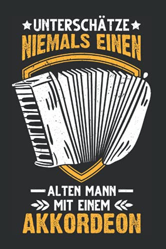 Akkordeonist Notizbuch: Ziehharmonika Mann Akkordeon Akkordeonist Geschenk / 6x9 Zoll / 120 karierte Seiten Seiten