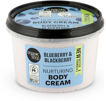 Organic Shop Crème corporelle nourrissante à la myrtille et à la mûre, 250 ml