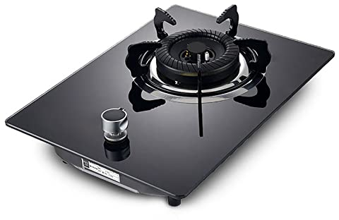 IBOWZ Plaque de Cuisson Gaz Table de Cuisson à gaz Table de Cuisson à gaz pour la Cuisson - Table de Cuisson à gaz intégrée - Plaque en Verre trempé Noir pour réchauffer,Cuire,bouillir,Frire,mijot
