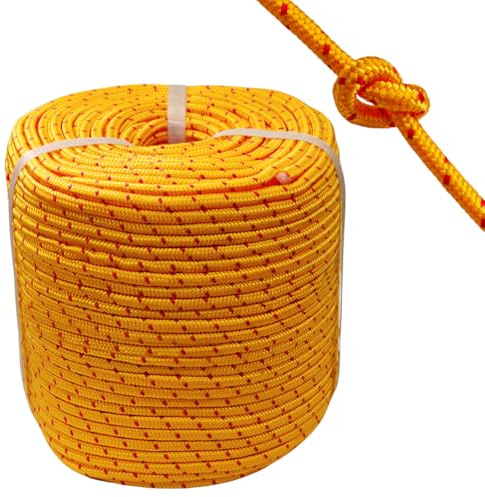 BeGrit 100 m Floating Rope Yellow Anchor Mooring 8mm Multifunction Rope