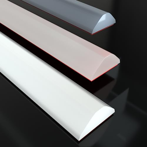 Barriere De Douche Silicone,Seuil Douche Barrage d'eau(1M,T-Blanc)