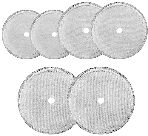Lam-lord 6 pcs French Press Replacement Filter Screen 2.83 inch + 3.46 inch + 3.94 inch, Reusable Stainless Steel Cafetiere Filter Mesh for 350ml 800ml 1000ml French Press Coffee Makers (Silver)