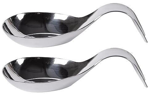Argon Tableware - Stainless Steel Spoon Rest - Pack of 2