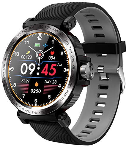 ASVIL Montre connectée MP3 avec lecteur de musique Bluetooth, appel, moniteur de fréquence cardiaque, montre intelligente de sport, montre intelligente masculine et féminine, convient pour téléphones