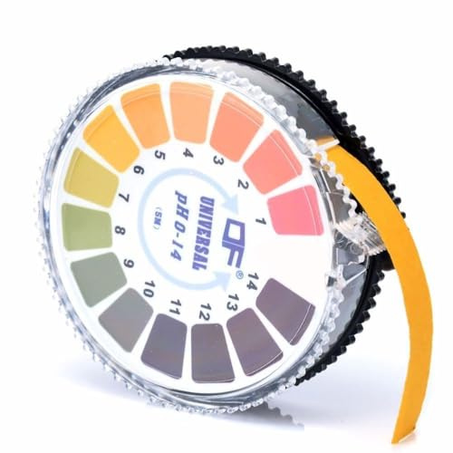 1 Rolle pH Teststreifen 5 m/Roll,Messbereich 0-14,pH Papier Trinkwasser auf Rolle,Lackmus Indikator Universalpapier Ubersäuerung Körper Ermittlung ph Wert Säuretest