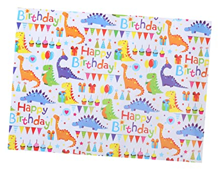 HAPINARY Vergoldetes Verpackungspapier 20 Stück Geschenkpapier Mit Dinosaurier Und Flamingo-mustern Für Hochzeiten Und Geburtstage
