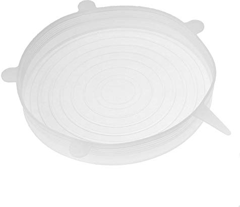 Kexpery Couvercles extensibles en silicone Protège-aliments Réutilisable Écho Extensible Forme Ronde Couverture Micro-ondes pour Aliments Couvercle de Bol en Silicone Sans BPA pour Assiettes, Bols