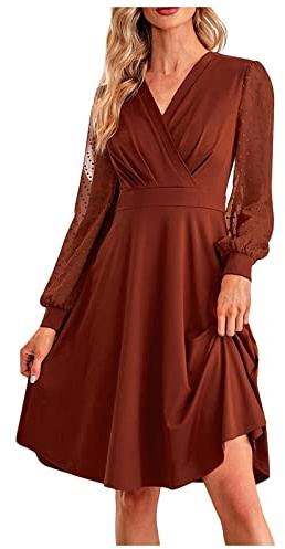 FeiBeauty Strickkleider Damen Ballkleid Kurzes Sommerkleid Festliches Kleid Knielang Weiß Langarm Schwarz Mädchen Islamische Kleidung Herren Tunika Kleider A Linie