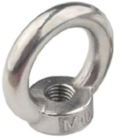 Augenschraube, M4 M5 M6 M8 M10 M12 Augenschraube Augenmutter 304 Edelstahl Marine-Hebeösenschrauben Ringschlaufenloch Kabelseil Augenschraubenmutter (Farbe: Augenmutter, Größe: M12 (1 Stück)) (Size :