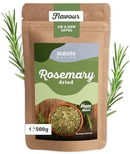 Dried Rosemary Monte Nativo (500g) - Perfect for Rosemary Tee - Gently dried and aromatic Spices ideal for Cooking and Seasoning