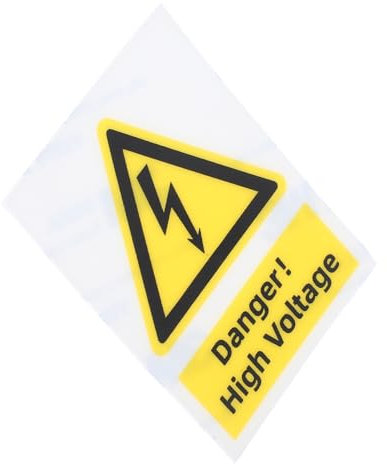 TOPPERFUN High Voltage Warning Sticker Safety Sign Electrical Panel Label Industrial Adhesive Electric Hazard Warning Sign for Equipment Safety