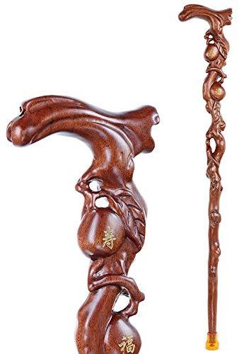 ALDDPWE Béquilles pour Personnes âgées - Bâton en Bois Massif - Bâton Séquoia - Marcheur à dérapage en Bois - Cadeau d’Anniversaire pour Personnes âgées Keep it in Mind