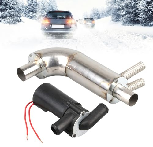 Inscrip 25mm Auxiliary Heater Exhaust Stainless Steel Diesel Heater Exhaust Pipe Heat Water Fits for 12V Exhaust End Connector 25mm Auxiliary Heater for Chinese Diesel Heater
