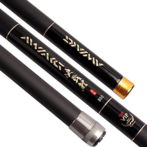 YZWHKJ Fliegenfischen Rute 8m / 9m / 10m / 11m / 12m / 13m Feeder Rod Teleskop Angelrute Ultra Lange Carbon Angelrute Angelgerät Handangelrute aus Carbon(11m)