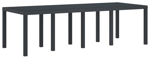 vidaXL Table de Jardin Anthracite 250 x 100 x 73 cm polyrotin