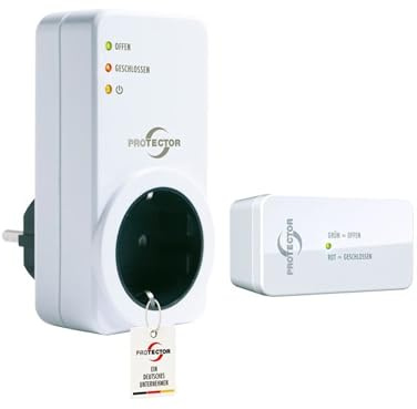 PROTECTOR Funk-Abluftsteuerung ASF-510 für Dunstabzugshauben – Mit neuem patentierten Fensterkontaktschalter ohne Magnet für mehr Sicherheit – Kabellose Installation – Fensterkontaktsensor