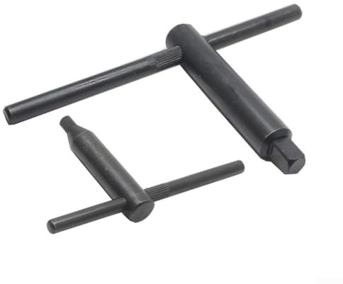 YJDOORPLAY Clé carrée pour mandrin de tour 8 mm, 10 mm, 12 mm, 14 mm, 17 mm, clé à poignée en T pour routeur CNC, fraiseuse, outils d'ingénierie du métal (17 x 17)