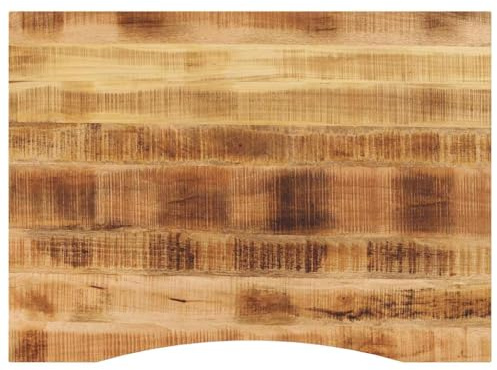 QJBSAVVA Piano da scrivania in legno di mango massiccio, 100 x 80 x 2,5 cm, con venature del legno rustico, adatto come piano di lavoro, cucina o esterno, per soggiorno, sala da pranzo, ufficio