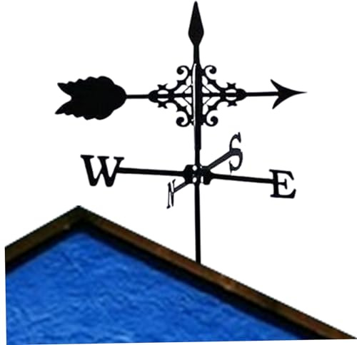 Windfahnen für die ganze Familie,Wetterfahnen aus Metall,Windrichtungsanzeiger Edelstahl mit Pfeil,Wetterdekorationen zur Dachmontage Garten,Hof und Bauernhof
