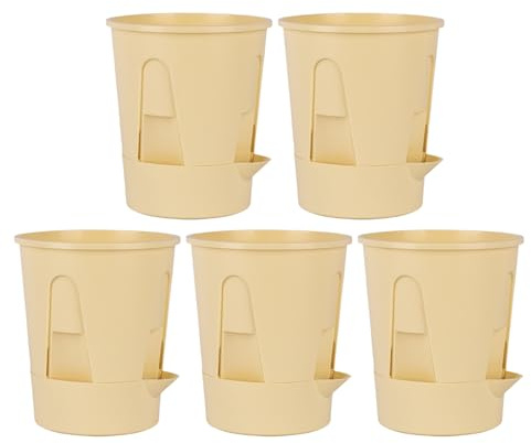 Vasi autoirriganti – Vaso per piante con vassoio | 5 pezzi sistema verde adattabile set di fioriere per cactus casa giardino interno balcone esterno portico patio finestra