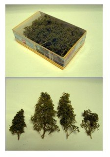 HEKI Naturfaserbäume, 12 Stück, Farbe: Hellgrün