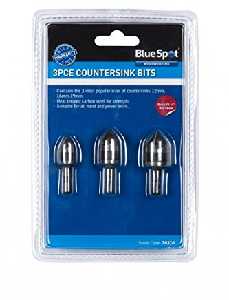 Blue Spot Tools 20310 Countersink Bits (3 Pieces)
