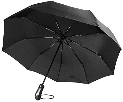 TRAVANDO Regenschirm Schirm Taschenschirm Umbrella Trekkingschirm Wanderregenschirm Sturmfest Herren, windfest 150 km/h wasserabweisend Teflon-Beschichtung klein leicht transparent 95 cm