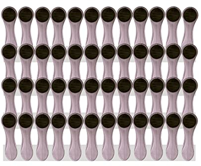 48 Wäscheklammern Soft Grip Softgrip Soft Touch Softtouch (Silber, Grau)