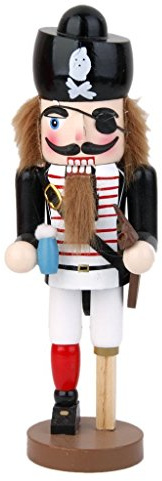 DingMall Schiaccianoci statuetta decorativa in legno, 25 cm