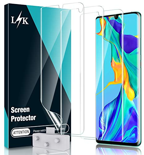 LϟK 3 Stücke Schutzfolie für Huawei P30 Pro - Klar HD Weich Folie TPU-Film Blasenfreie Kompatibel mit Hülle Einfache Installation Displayschutzfolie