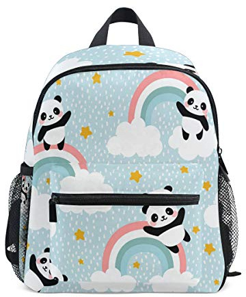 Sac à Dos pour Enfants Panda Mignon avec Sac de Jardin d'enfants d'âge préscolaire de Nuage d'arc-en-Ciel pour garçons Filles