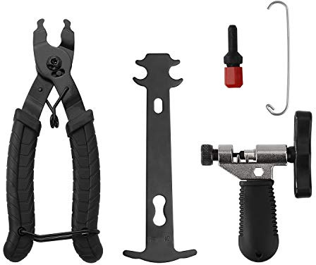 MaoXinTek Fahrrad Link Zange+Fahrrad Ketten Werkzeug+Ketten Prüfer Fahrrad Kettennieter Reparatur Werkzeug Set Kettengliede Universal 3 Paar für 7 8 9 10 11 12-Fach Fahrradkette Splitter