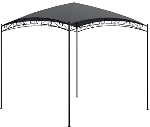 vidaXL Belvédère Tonnelle de Jardin Chapiteau de Terrasse Pavillon de Patio Tente de Réception Extérieur 3x3x2,65 m Anthracite 180 g/​m²