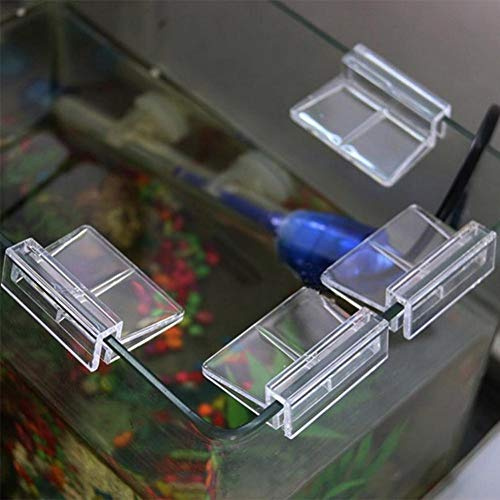 Ruluti 4pcs 6mm Acryl Aquarium Halter Aquarium Glas Clips Glasabdeckung Stützhalterungen