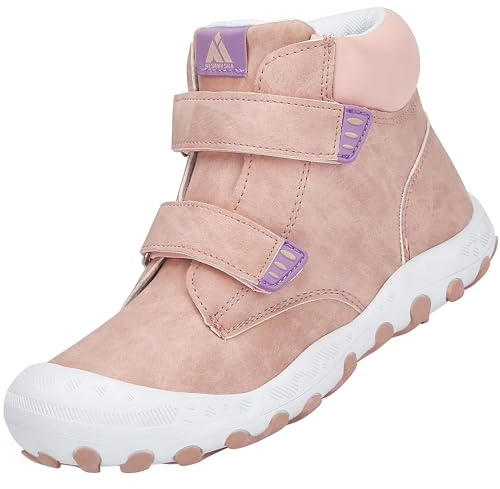 Mishansha Zapatos de Senderismo Comodas Ligeras Antideslizante Zapatos de Trekking Niño Niña Zapatillas de Deporte Cómoda Botas de Montaña Deportiva, Rosa 29