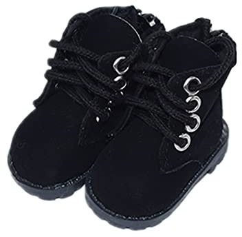 niannyyhouse Longitud de los zapatos altos: 5,4 cm para 1/6BJD 7,8 pulgadas (20 cm), muñeca humanoide de peluche (negro)